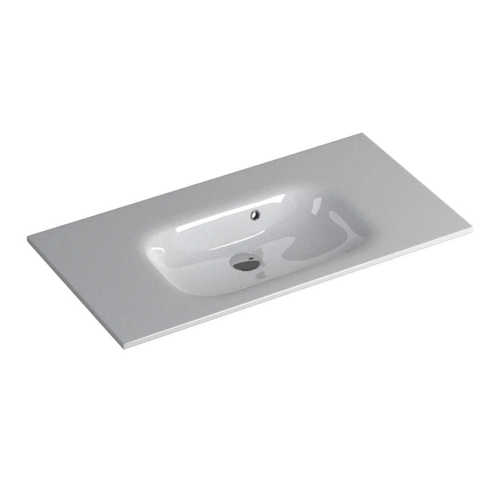 Faeber Silkstone Pearl 900mm Single Central Gloss Basin