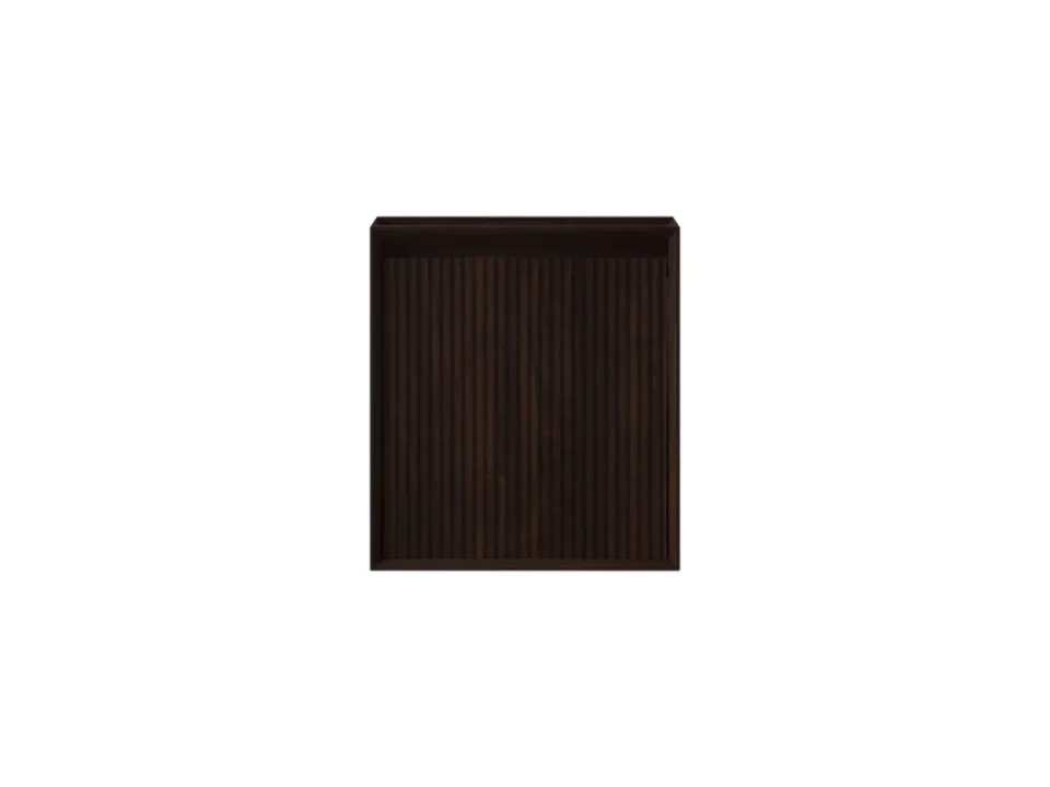 Faeber Mitre Cloakroom Fluted Vanity Unit 450mm - Walnut - Right product image - Image 1
