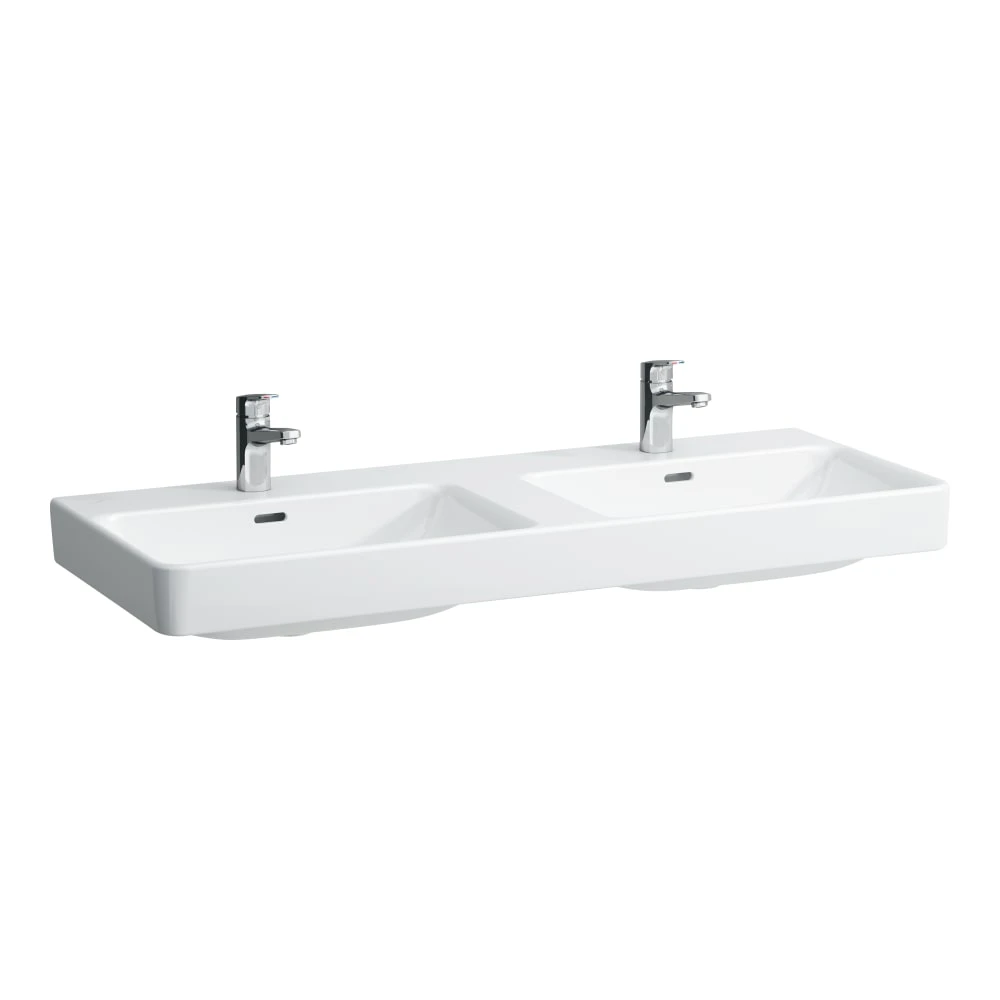 Laufen Pro S Double Basin 1200 X 460mm One Tap Hole Per Bowl - White