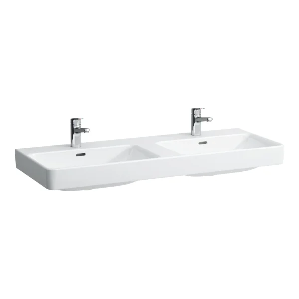 Laufen Pro S Double Basin 1200 X 460mm One Tap Hole Per Bowl - White