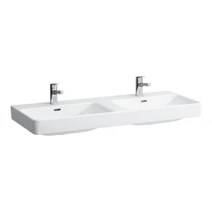 Laufen Pro S Double Basin 1200 X 460mm One Tap Hole Per Bowl - White