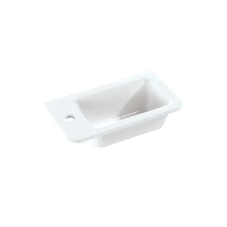 Steward Mineral Marble Cloakroom Basin 40cm - White product image - Image 1