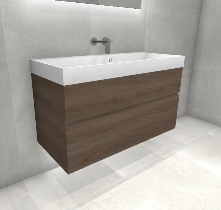 Faeber Venice 1000mm Basin Unit Teak product image - Image 1