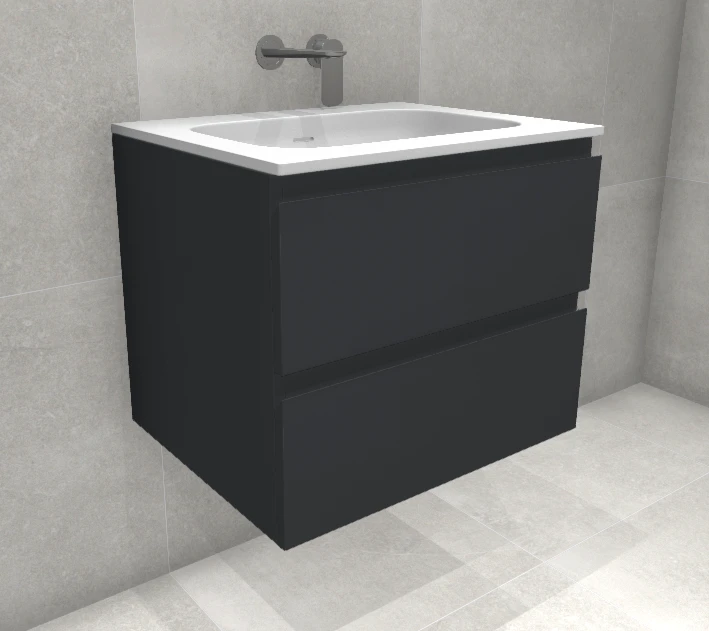 Faeber Mode 60 Basin Unit 2 Drawer Unit  Railings No.31 Matt