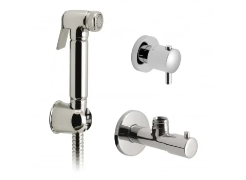 Vado Axces Luxury Shattaf Kit With Concealed Thermostatic Mixing Valve And Angle Valve With 120cm Hose And Wall Bracket Chrome detail view - Image 2