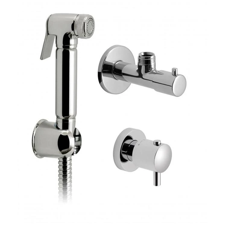 Vado Axces Luxury Shattaf Kit With Concealed Thermostatic Mixing Valve And Angle Valve With 120cm Hose And Wall Bracket Chrome