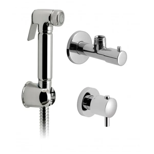 Vado Axces Luxury Shattaf Kit With Concealed Thermostatic Mixing Valve And Angle Valve With 120cm Hose And Wall Bracket Chrome