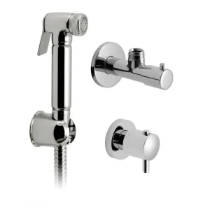 Vado Axces Luxury Shattaf Kit With Concealed Thermostatic Mixing Valve And Angle Valve With 120cm Hose And Wall Bracket Chrome