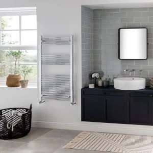 Vogue Axis Towel Radiator Heating Only - Chrome 800X500
