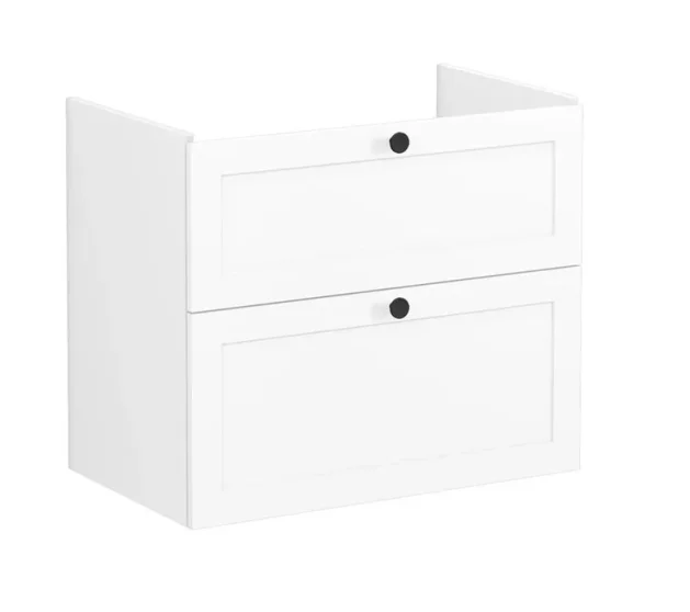Vitra Root Classic 80cm Vanity Unit 2 Drawers - Matt White product image - Image 1