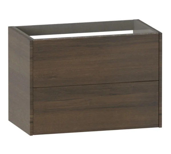 Calypso Brecon Wall Hung Vanity Unit 800 Two Drawer Standard - Persian Walnut