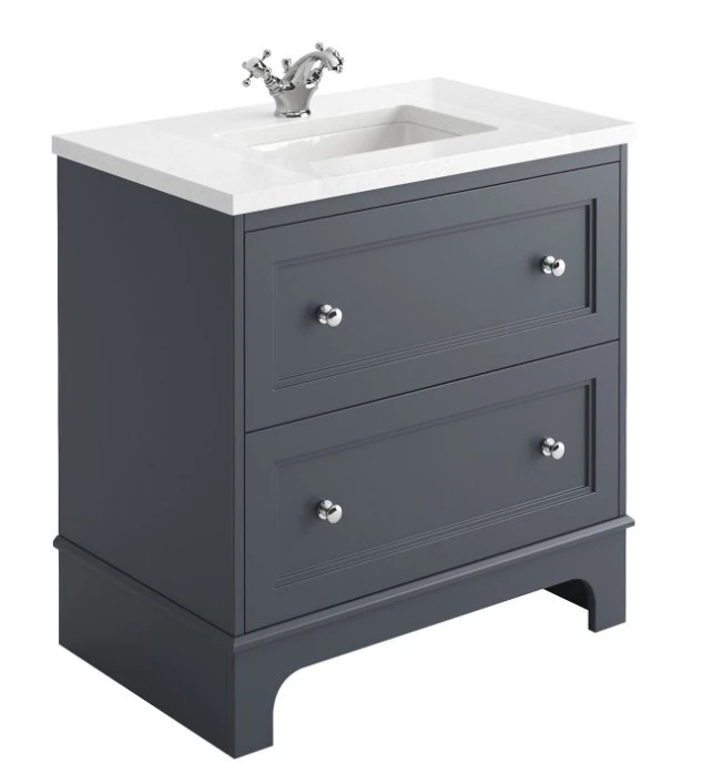 Cubico Fairfax 800mm Vanity Unit Midnight Grey