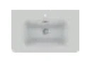 Cubico Wave 800mm Basin Matt White product image - Image 1
