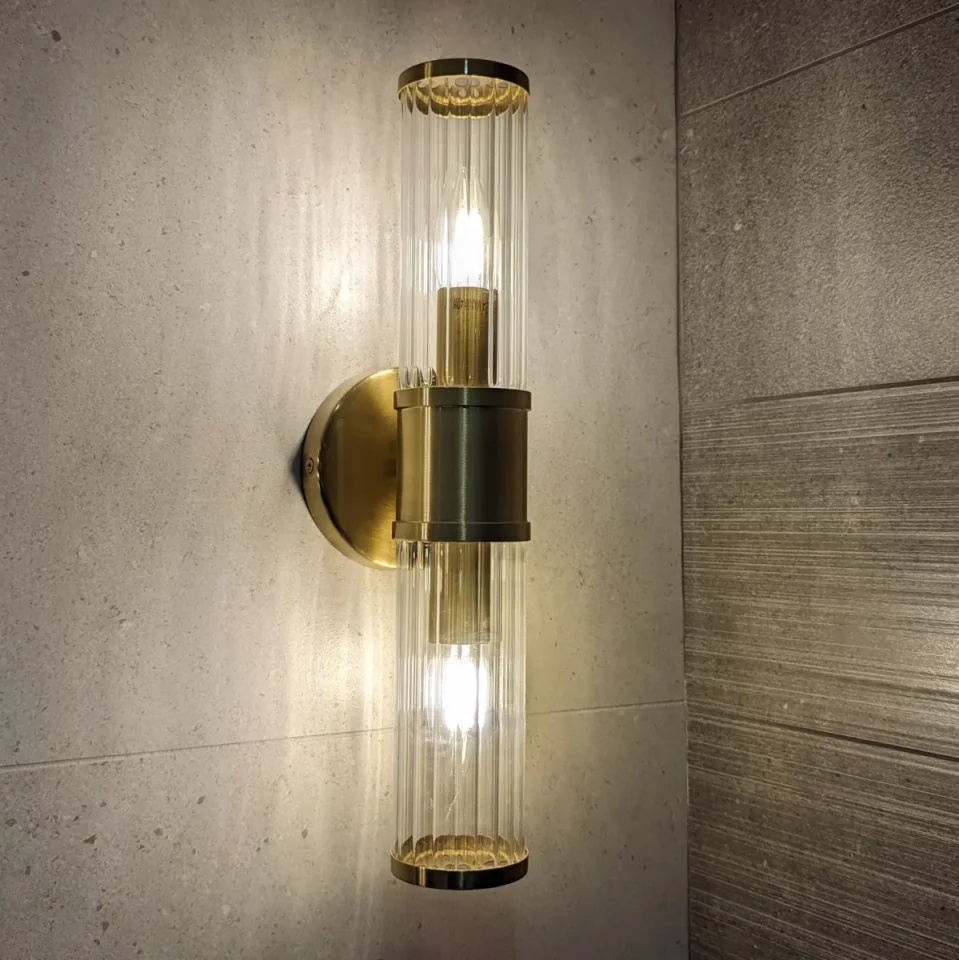Ava Ornate Wall Light E14 - Brushed Brass product image - Image 1