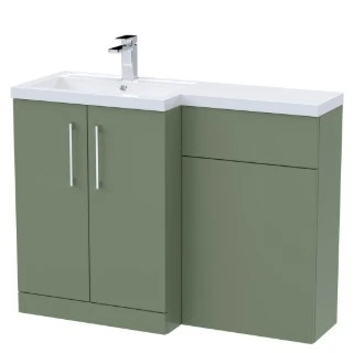 Nuie 1100x390 Combination Unit Lh Satin Green
