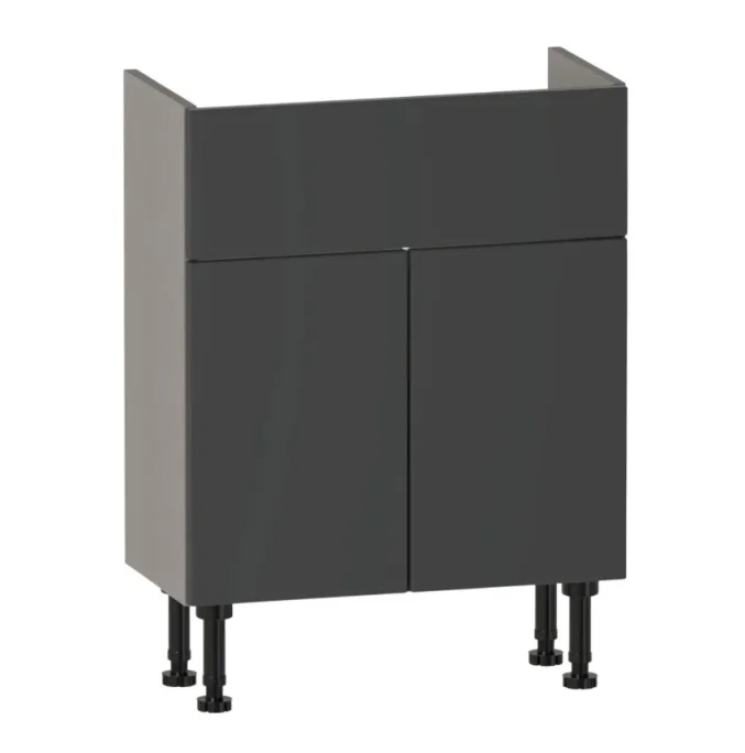 Brecon Basin Unit 600 Two Door Standard - Soft Graphite product image - Image 1