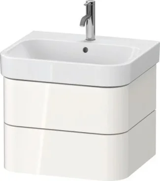 Duravit Happy D.2 575 x 490mm Vanity Unit wall-mounted Gloss White product image - Image 1