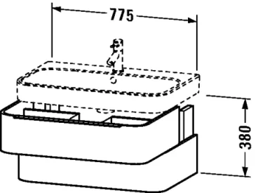 Duravit S Hd2 Vanity Unit 775, F 231880, 2d Linen product image - Image 1