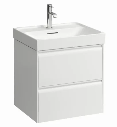Laufen Meda Vanity Unit 550 X 450 X 515mm 2 Drawer For Washbasin 8.1011.2 - Matt White product image - Image 1