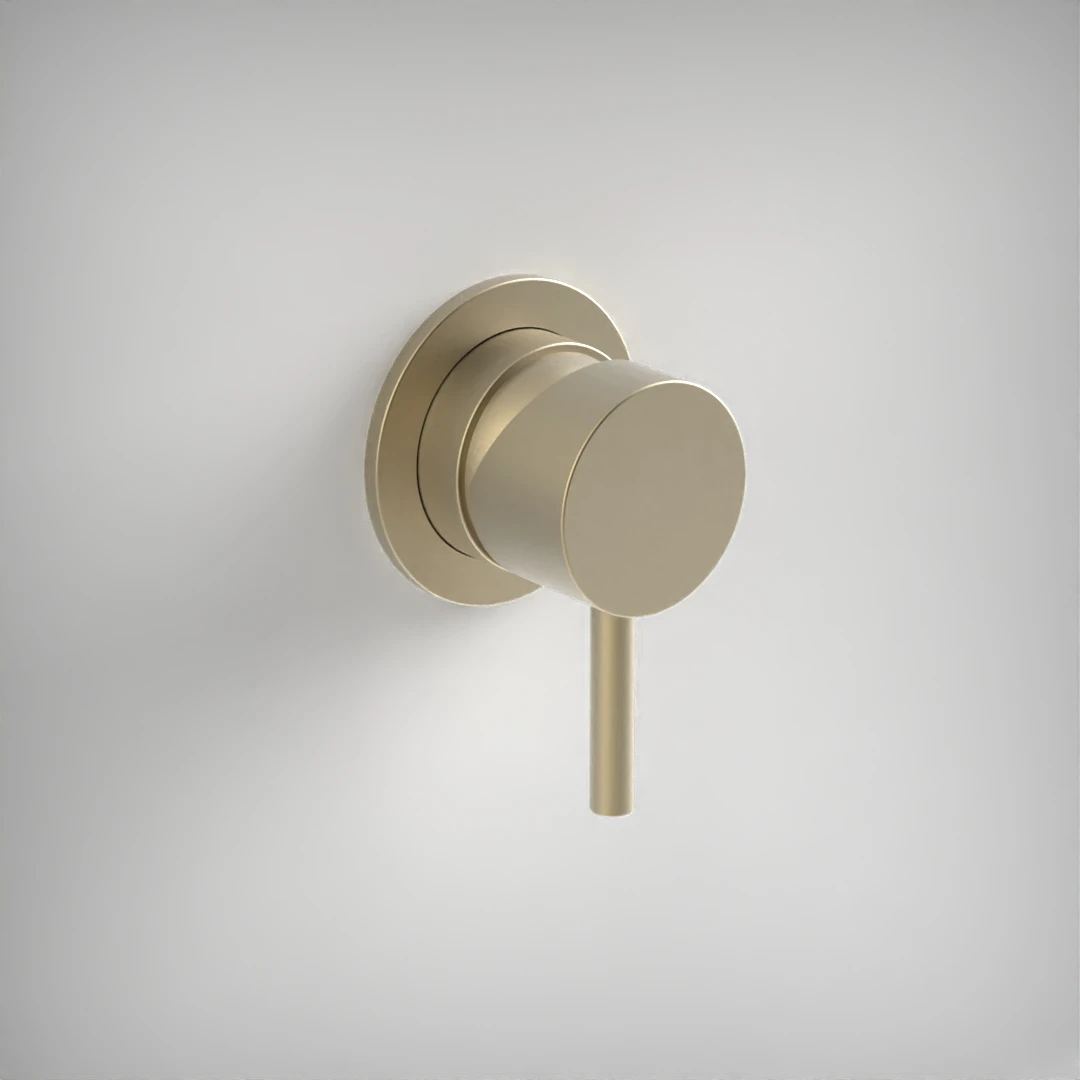 Ava Trend Manual Mixer Valve W/ Flange - Brushed Brass PVD