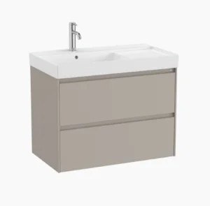 Roca Ona Vanity Unit 2 Drawer 800mm Lh - Matt Grey
