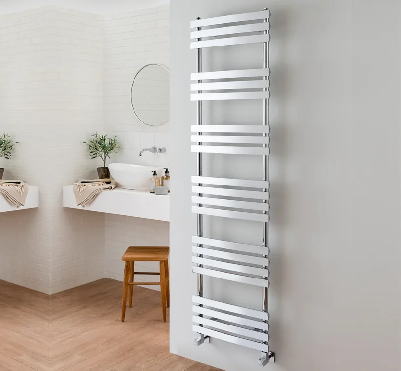 Vogue Arc Towel Radiator Heating Only - Chrome 828X500 detail view - Image 1