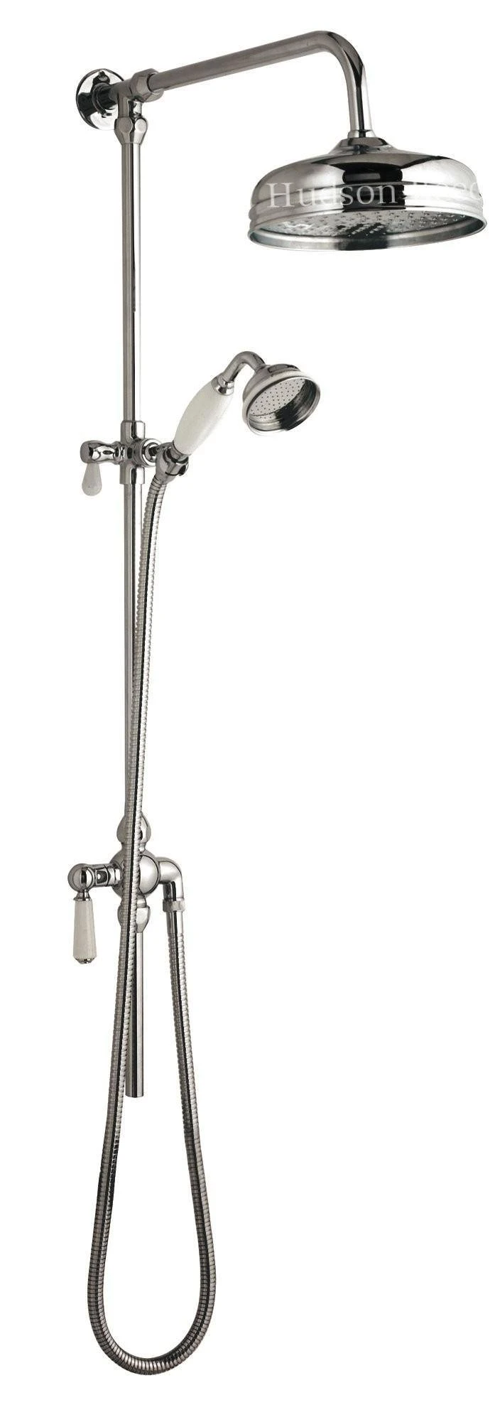 Hudson Reed Rigid Riser Kit Chrome/white