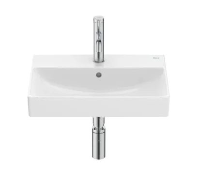 Roca Ona Compact Wall Hung Basin 500mm - White product image - Image 1