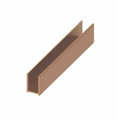 Abacus Glass Surface Channel -8mm Bronze - 2400mm product image - Image 1