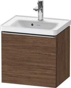 Duravit D-neo Vanity Unit Wall-mounted Dark Walnut Matt W/ Stainless Steel Handle