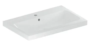 Geberit iCon 600mm 1 Tap Hole Vanity Basin w/ Overflow - White