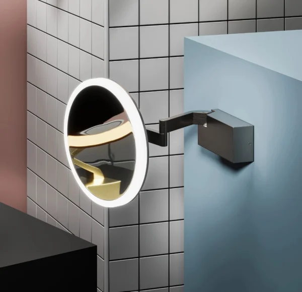 Hib Cirque Magnifying Mirror Gunmetal 20cm