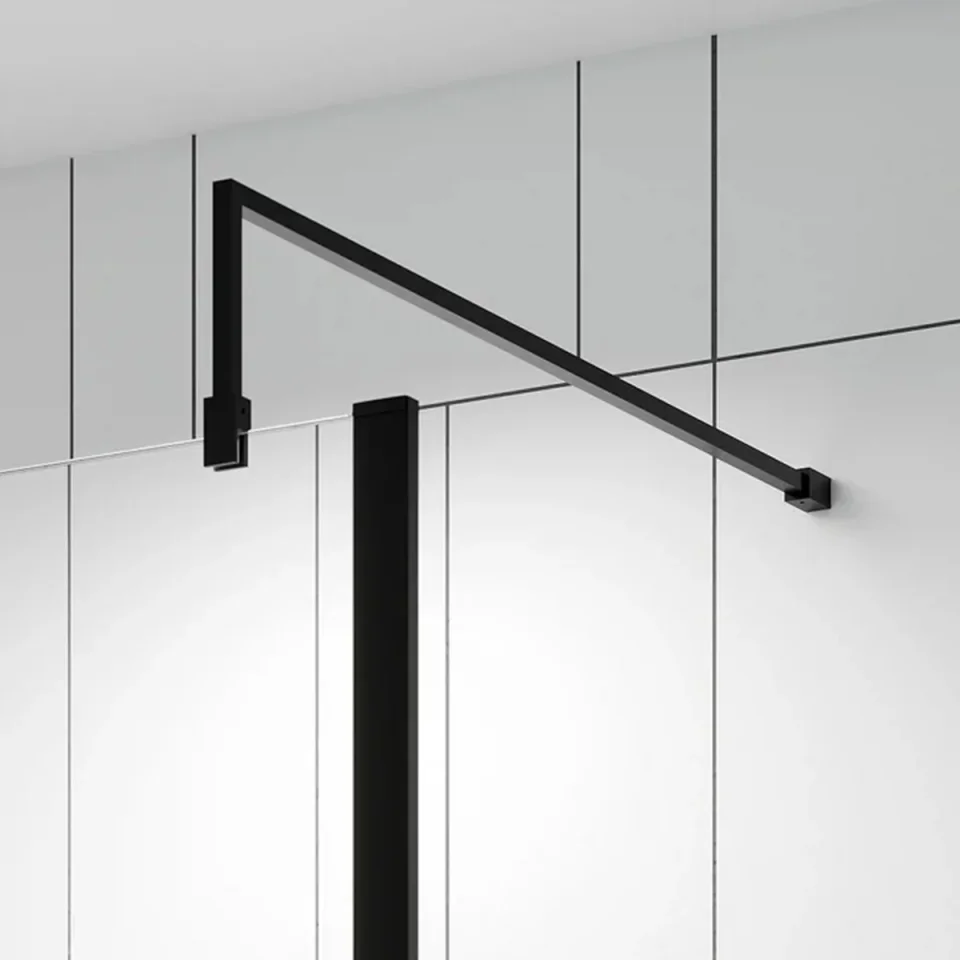 Hudson Reed Wetroom Screen Support Arm Matt Black product image - Image 1