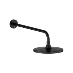 Britton Hoxton 2.0 290mm Rain Shower Head And Arm Matt Black detail view - Image 2