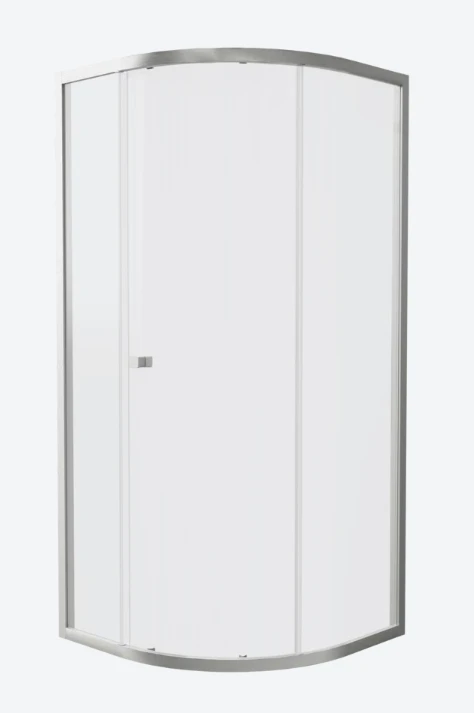 Crosswater Clear 6 Quadrant Single Door 800 Brushed Nickel