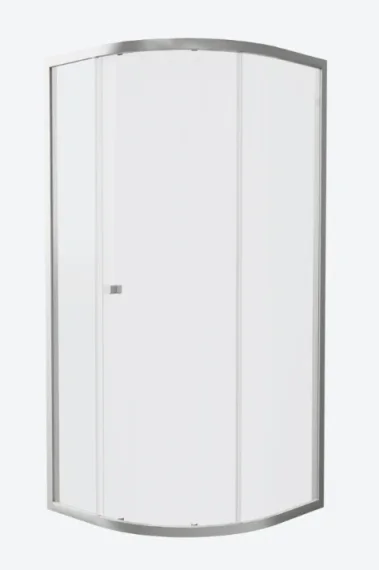Crosswater Clear 6 Quadrant Single Door 800 Brushed Nickel detail view - Image 1