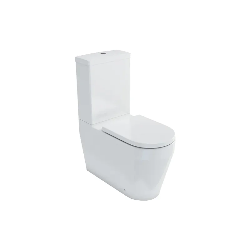 Britton Stadium Close Coupled Wc & Seat Gloss White detail view - Image 2