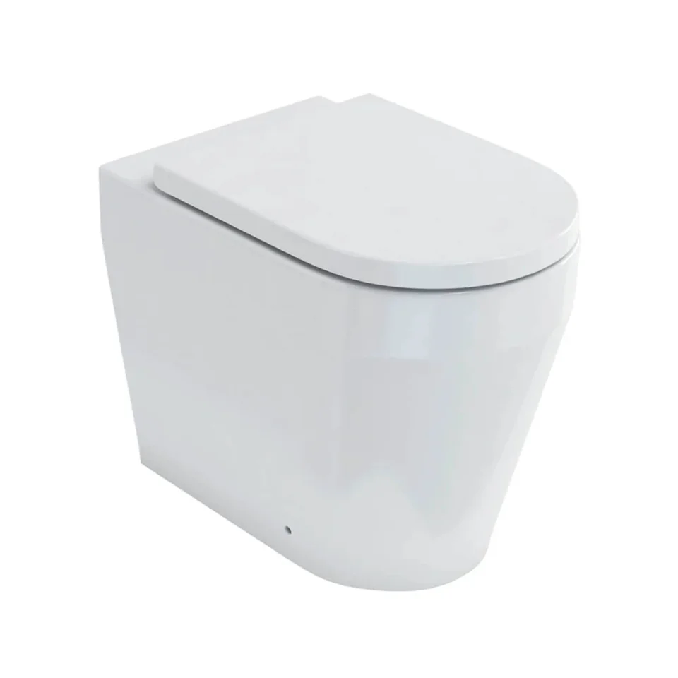 Britton Stadium Back To Wall Wc & Seat Gloss White detail view - Image 3
