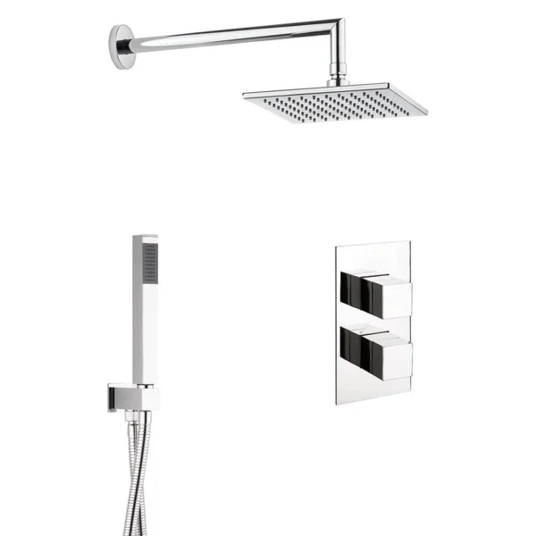 Crosswater One Box Showering Water Square Bundle Chrome