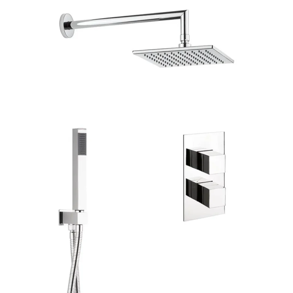 Crosswater One Box Showering Water Square Bundle Chrome product image - Image 1