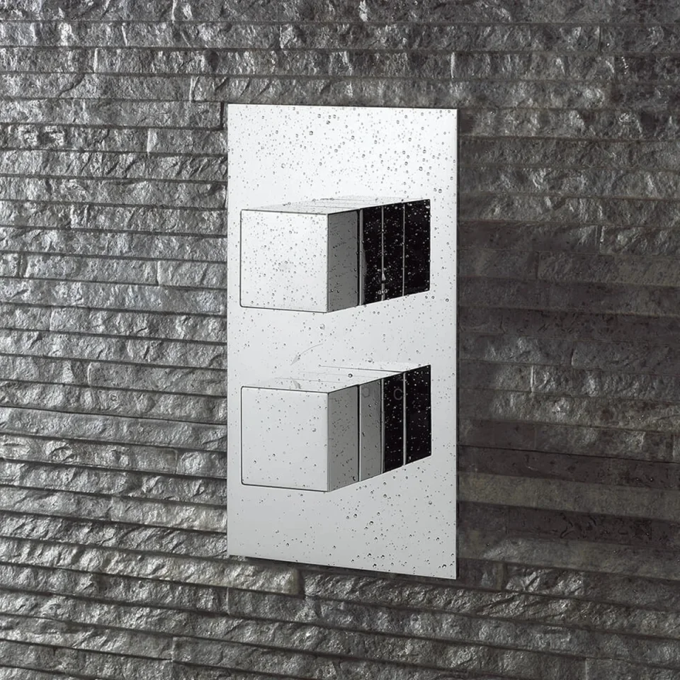 Crosswater One Box Showering Water Square Bundle Chrome detail view - Image 4