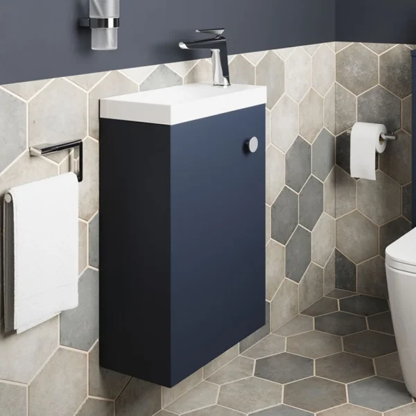 Crosswater Alo Cloakroom Unit 400 x 220mm Deep Indigo Blue