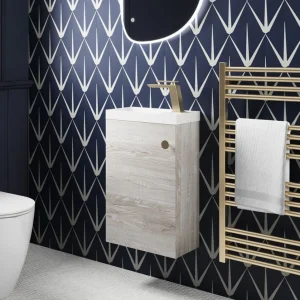 Crosswater Alo Cloakroom Unit 400 x 220mm Nordic Oak