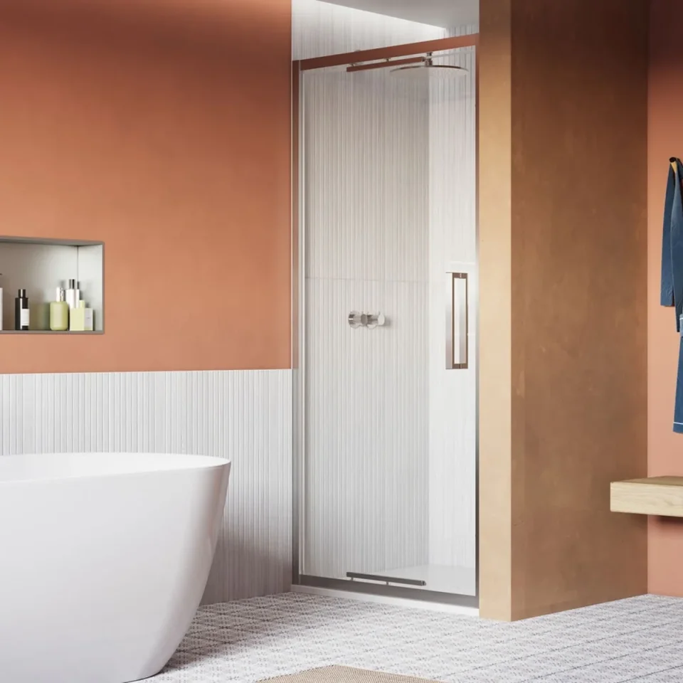 Crosswater Asura 8mm Infold Door 1000 Chrome product image - Image 1