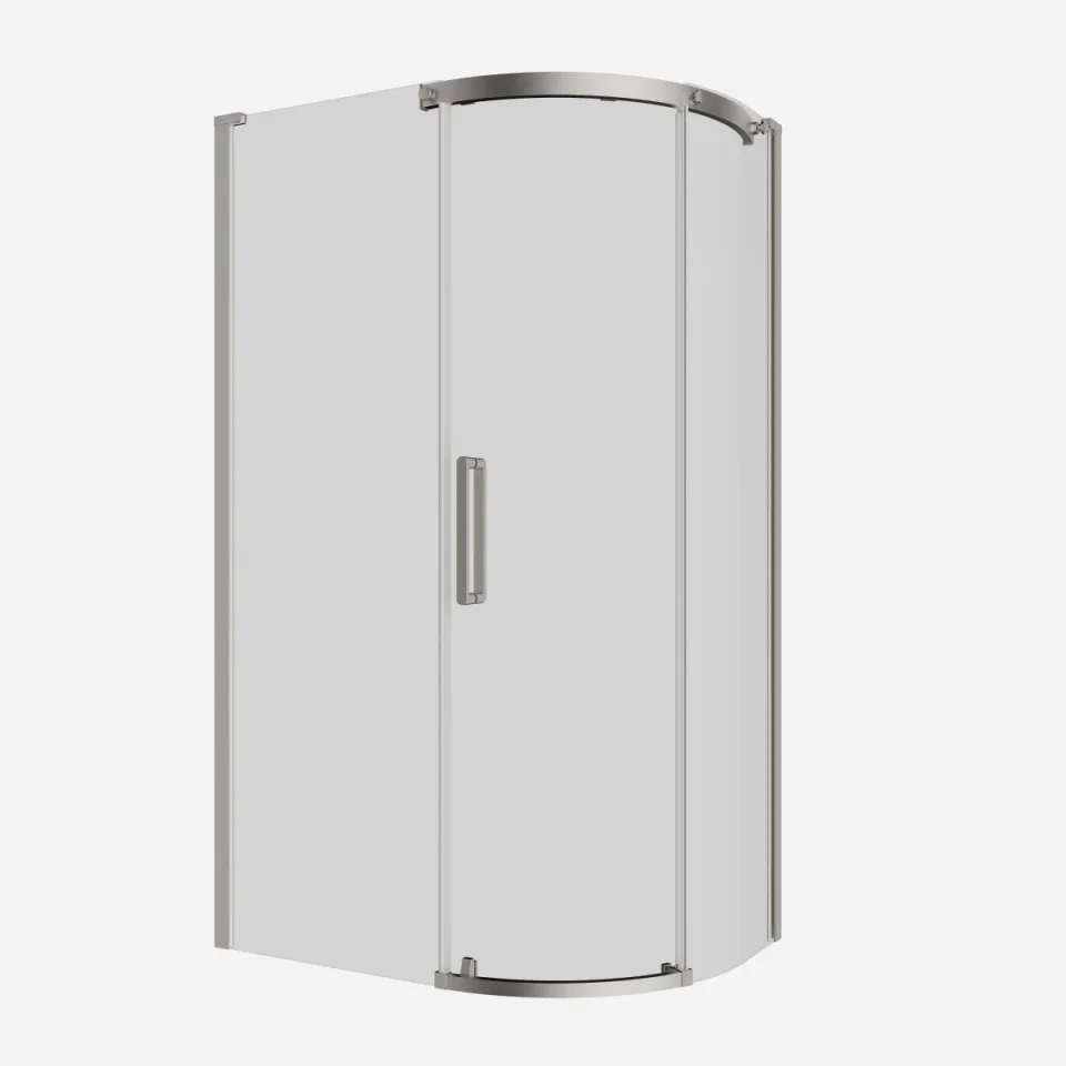Crosswater Optix Offset Quadrant 1200x800 Right Hand Brushed Nickel detail view - Image 2
