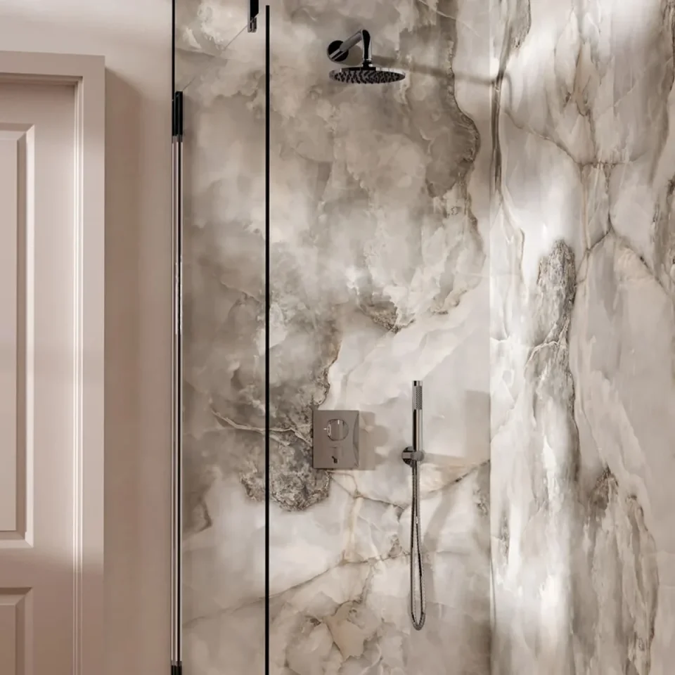 Crosswater Push Shower Set 1 Chrome 200mm product image - Image 1