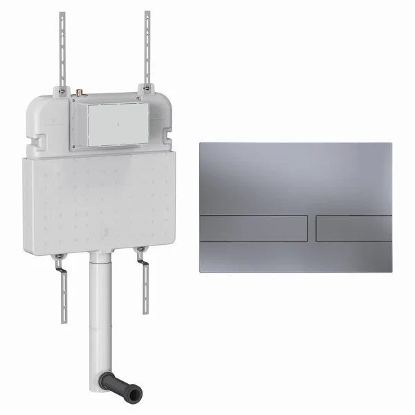 Crosswater Venue Cistern Set 2 Brushed Nickel