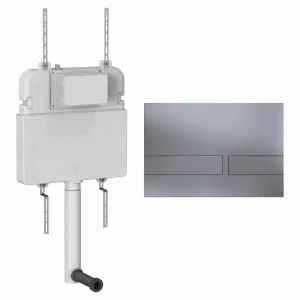 Crosswater Venue Cistern Set 2 Brushed Nickel