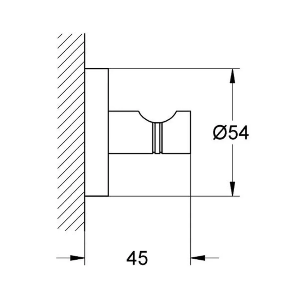 Grohe 40364001 Essentials Robe Hook detail view - Image 3