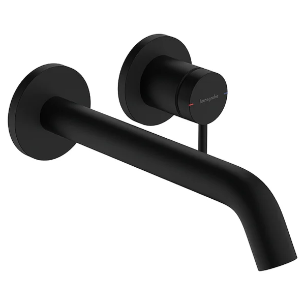 Hansgrohe Tecturis S Single Lever Basin Mixer For Concealed Installation Wall-mounted Ecosmart+ With Spout 22,5 Cm Matt Black